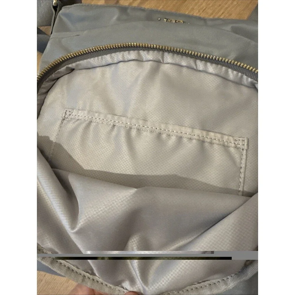 TUMI Voyageur Crossbody Bag Gray Nylon Lightweight Travel Everyday Shoulder